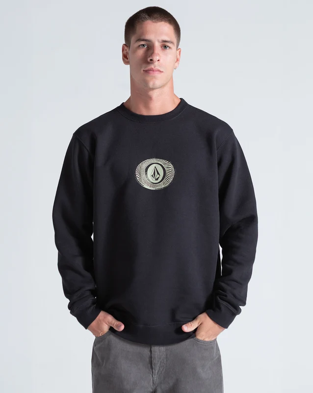 Moletom Careca Volcom Exacto Preto P / PRETO