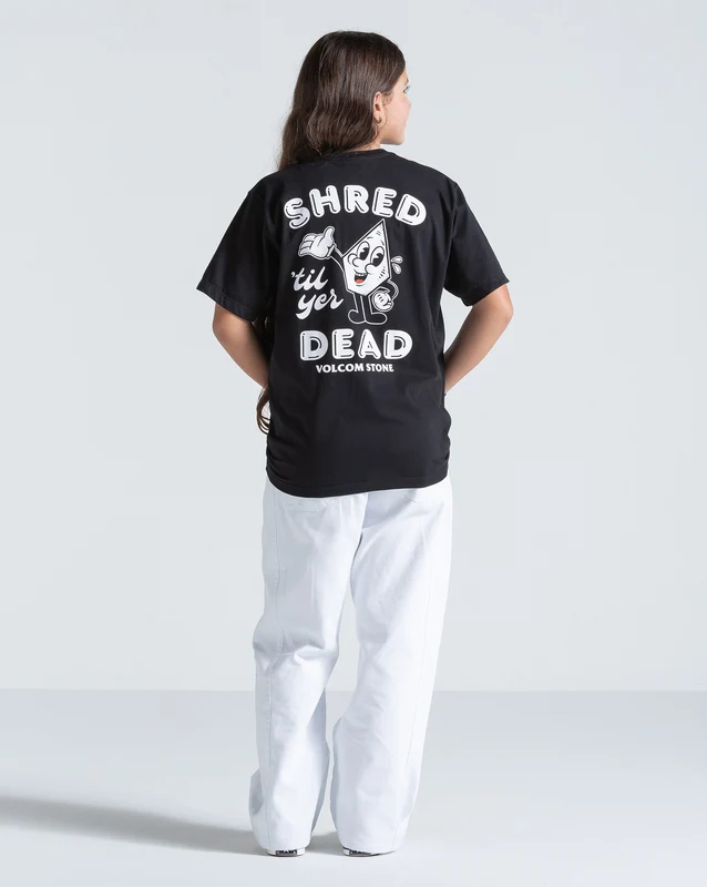 Camiseta Regular Volcom Mistestone Juvenil Preta 12 / Preto