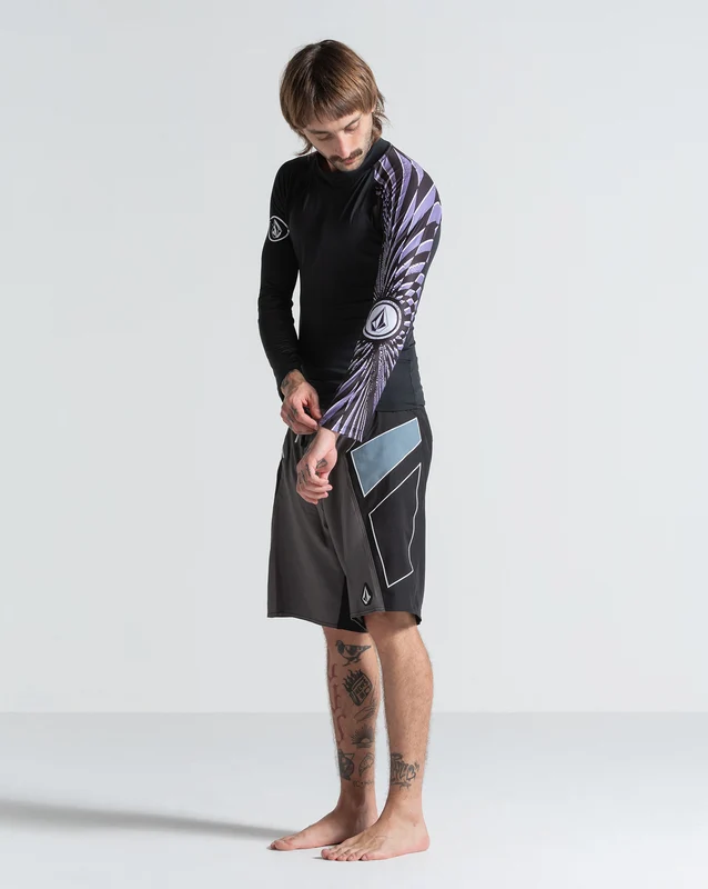 Lycra Manga Longa Volcom Spiral Stone Preta G / Preto
