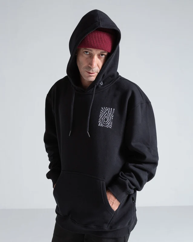 Moletom Canguru Volcom Embrace Strange Preto P / Preto