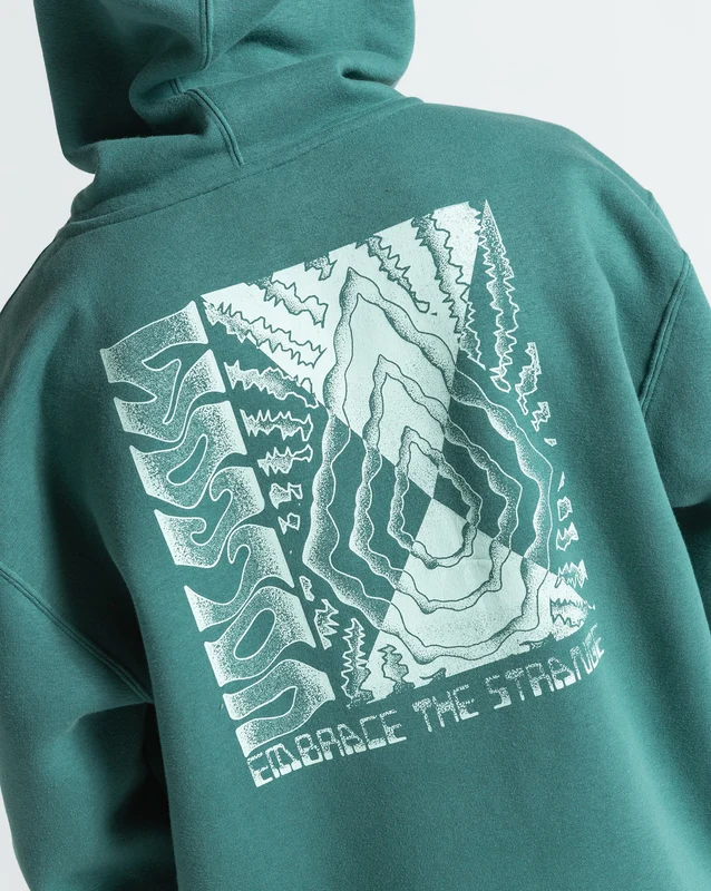 Moletom Canguru Volcom Embrace Strange Verde P / Verde