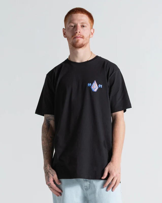 Camiseta Regular Volcom Countertop Preta G / Preto