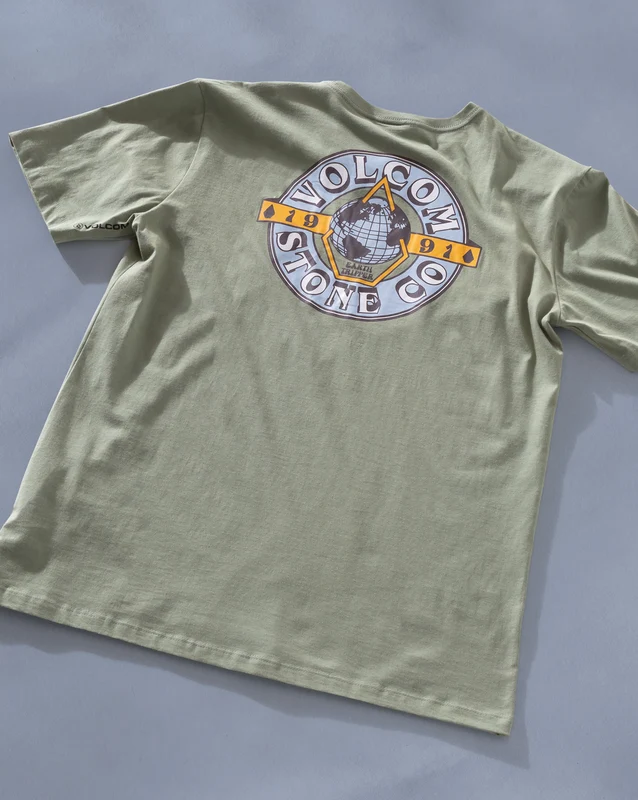 Camiseta Regular Volcom Earth Tripper Verde Claro G / Verde Claro