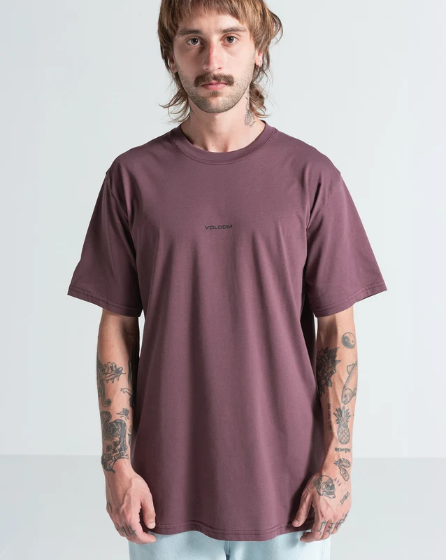 Camiseta Especial Volcom Sign Stone Bordô P / Bordo
