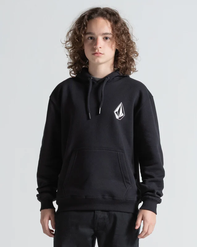 Moletom Canguru Volcom Iconic Stone Preto 08 / Preto