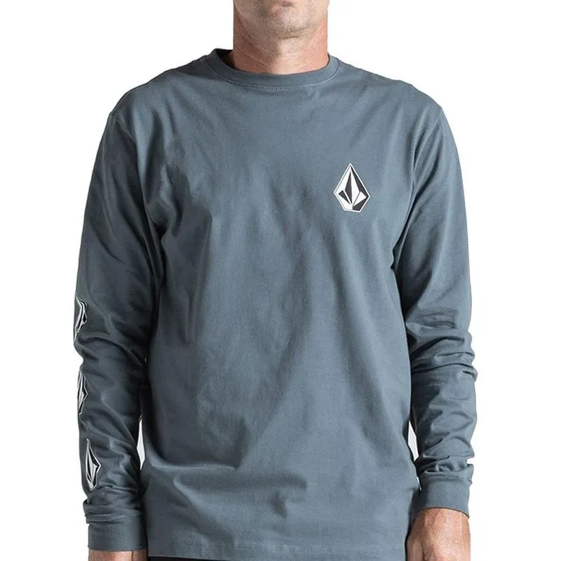 Camiseta Volcom Manga Longa Iconic WT26 Cinza Chumbo M / cinza