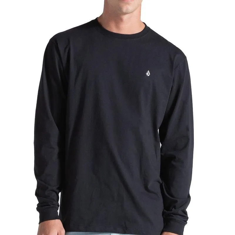 Camiseta Volcom Manga Longa Stone Blanks W26 Masculina Preto M / preto