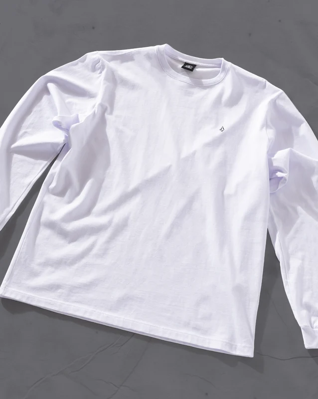 Camiseta Manga Longa Volcom Stone Blanks Branca P / BRANCO