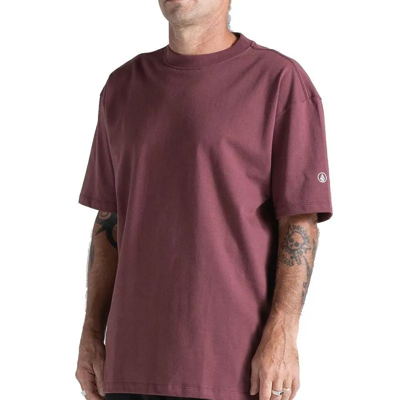 Camiseta Volcom Comfort Circle Solid WT26 Masculina Bordô M / vermeho