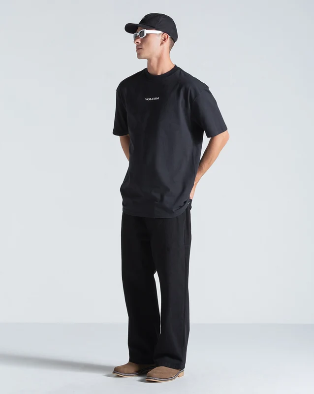 Camiseta Comfort Fit Volcom Signature Preta GG / Preto