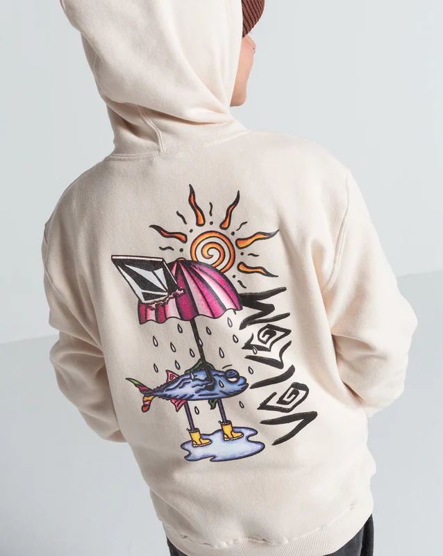 Moletom Canguru Volcom Sunfish Vintage Off White 08 / Off White