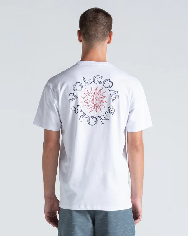 Camiseta Regular Volcom Sunshiner Branca GG / Branco