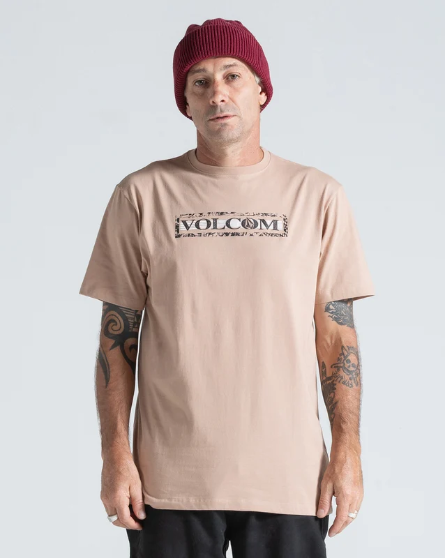 Camiseta Regular Volcom You Drain Bege G / BEGE