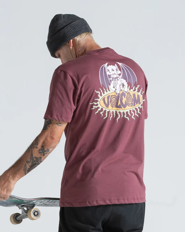 Camiseta Regular Volcom Sunster Bordô G / Bordo