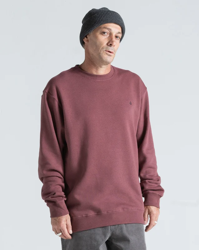 Moletom Careca Volcom Single Stone Bordô GG / BORDÔ