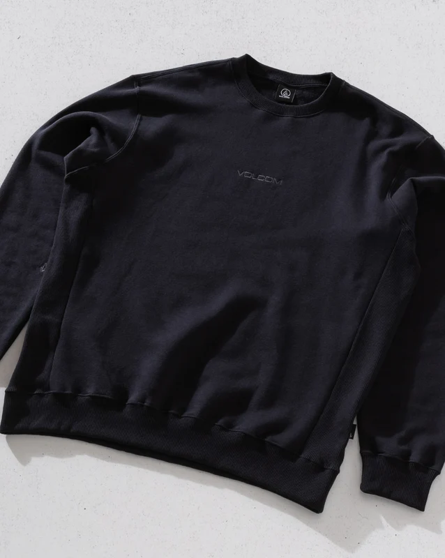 Moletom Careca Volcom Free Fall Preto P / Preto
