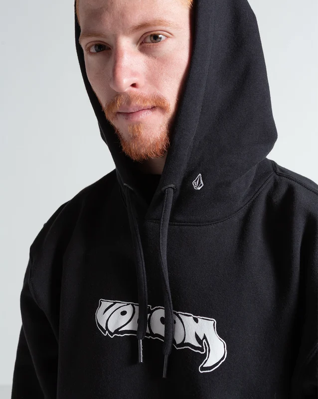 Moletom Canguru Volcom Gothstone Preto G / Preto