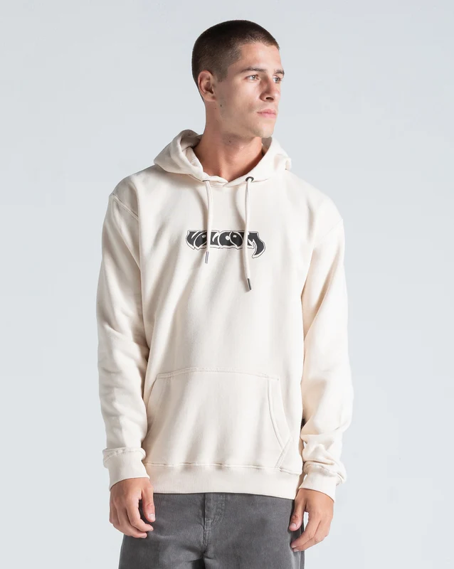 Moletom Canguru Volcom Gothstone Vintage White P / Off White