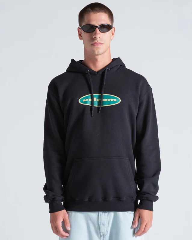 Moletom Canguru Volcom Volstoned Preto G / Preto