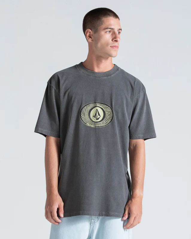 Camiseta Especial Comfort Fit Volcom Buckle Up Preta M / Preto