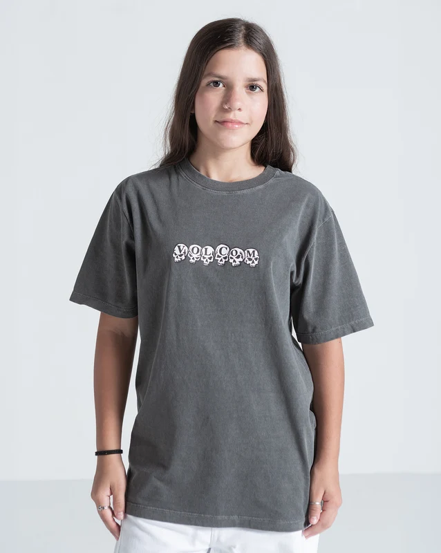 Camiseta Especial Volcom Headz Will Roll Preta 14 / Preto