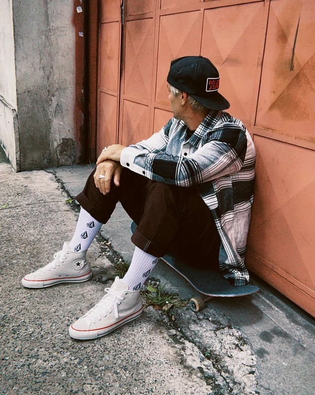 Meia Volcom Off The Krass Branca UN / Branco