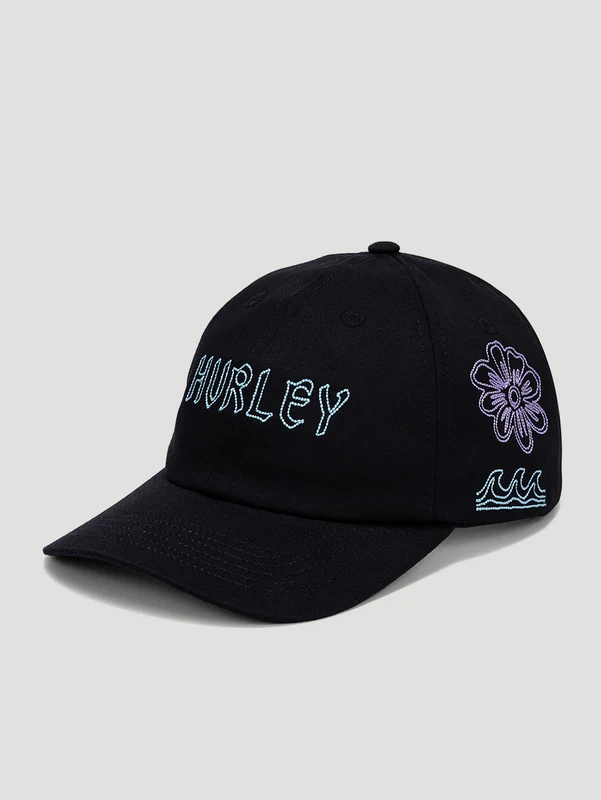 Boné Aba Curva Preto Hurley Palm UN / PRETO