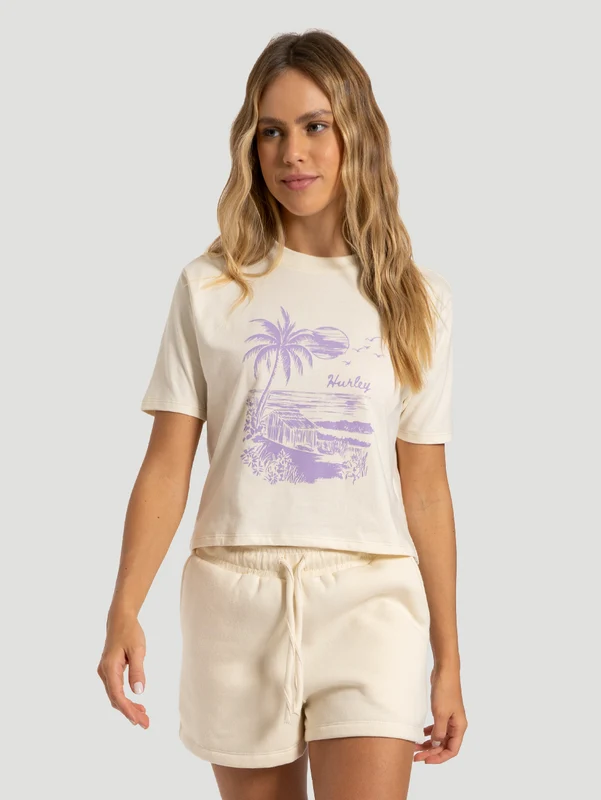 Camiseta Hurley Island Off white Feminina P / Off White