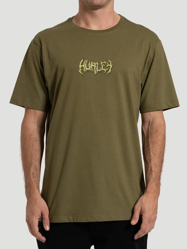 Camiseta Manga curta Masculina Hurley Noise Verde Oliva G / VERDE OLIVA