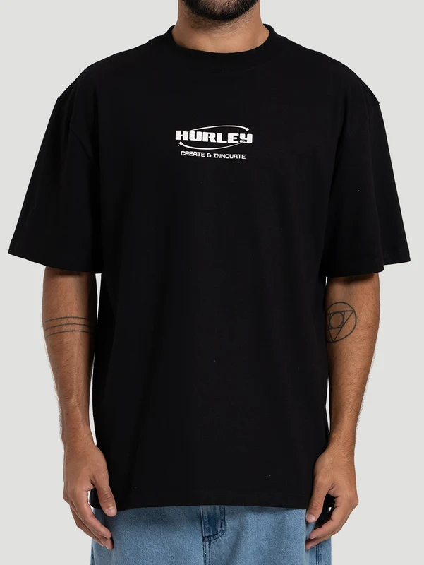 Camiseta Especial Manga Curta Hurley Innovate MaxFit Preta M / PRETO