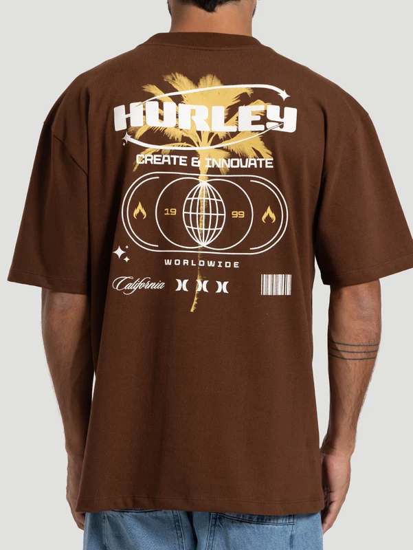 Camiseta Especial Manga Curta Hurley Innovate MaxFit Marrom M / Marrom