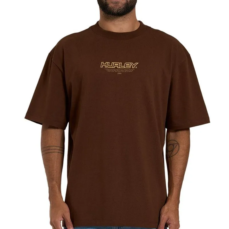 Camiseta Hurley Nine Nine Maxfit WT26 Masculina Marrom G / marrom