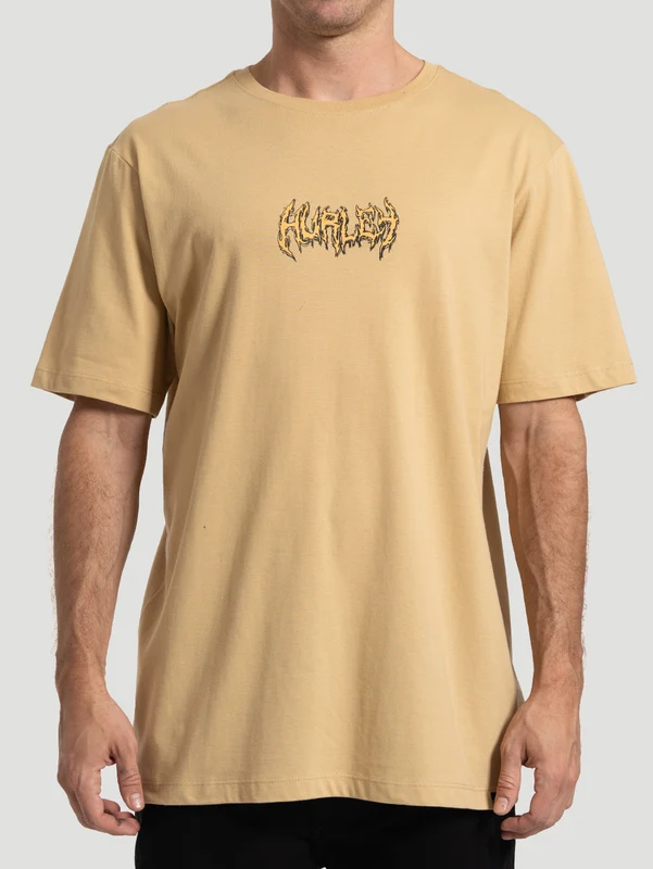 Camiseta Manga curta Masculina Hurley Noise Bege G / Bege