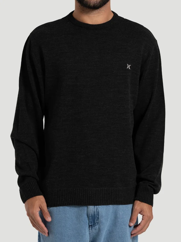 Suéter Tricot Preto Hurley Retilínea Classic M / Preto
