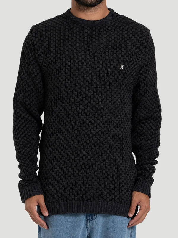 Suéter Tricot Chumbo Hurley Colmeia M / CHUMBO