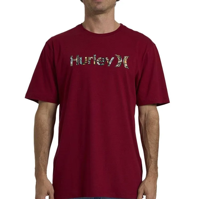 Camiseta Hurley O&O Classic WT26 Masculina Vinho M / vermeho