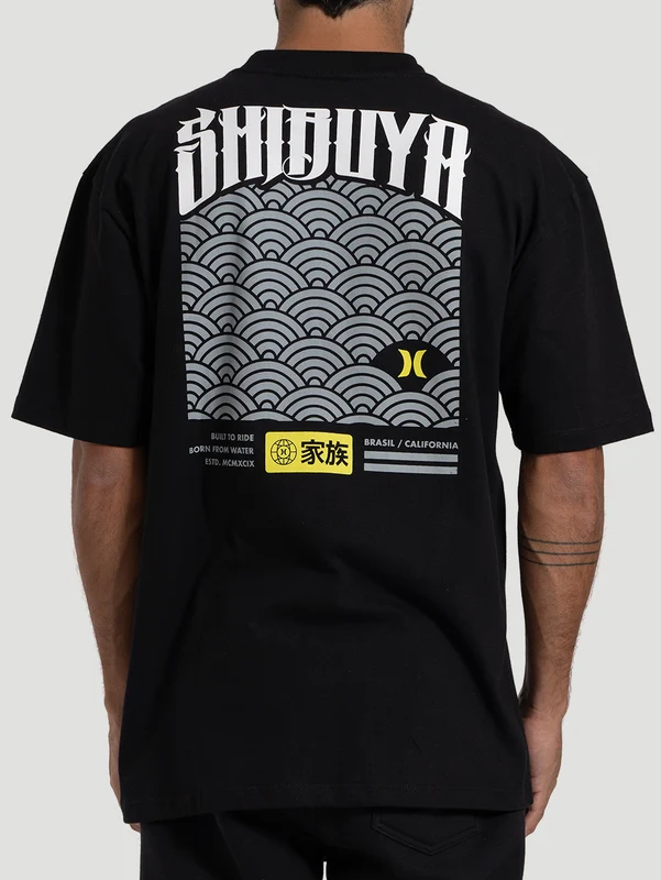 Camiseta Max Fit Hurley x Shibuya Escama Preta P / Preto