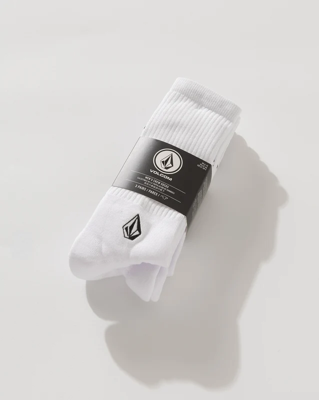 Kit 3 Meias Cotton Blend Brancas UN / WHITE