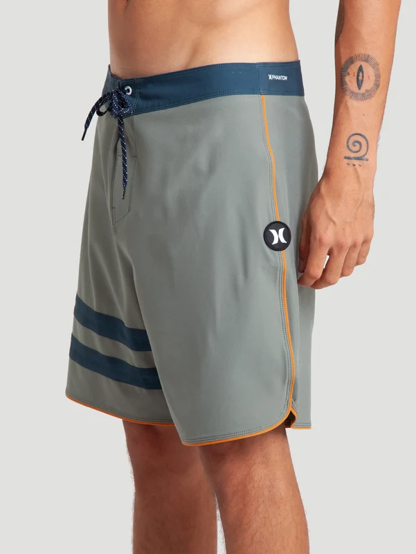 Boardshorts Hurley Phantom Eco Block Party Solid 18" Importado Oliva 40 / OLIVA