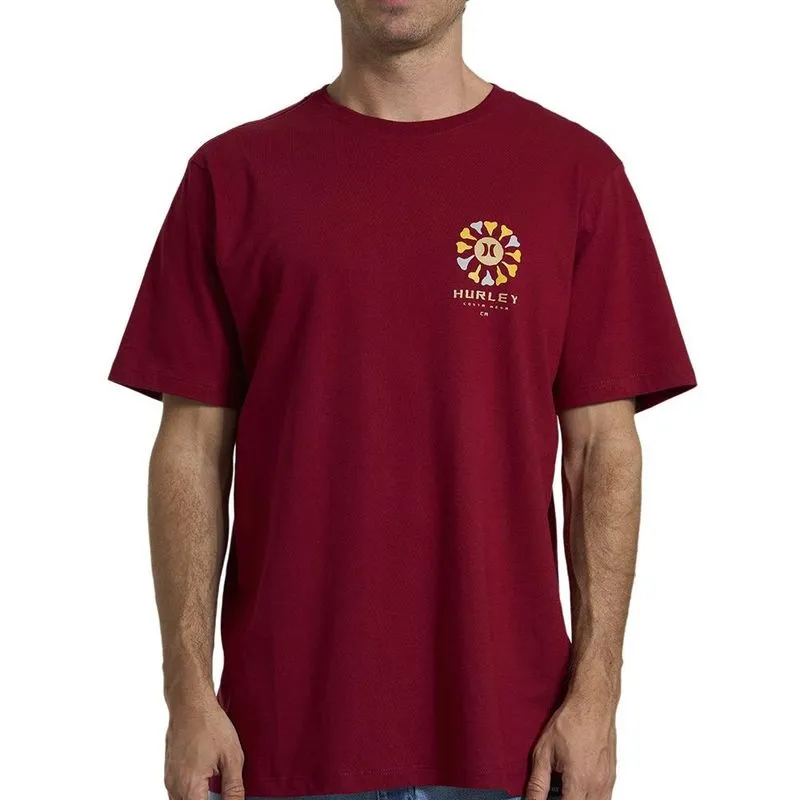 Camiseta Hurley Reborn WT26 Masculina Vinho P / vermeho