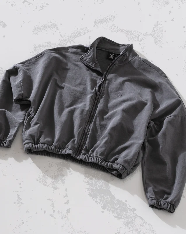 Moletom Aberto Volcom Stoned Preto G / Preto