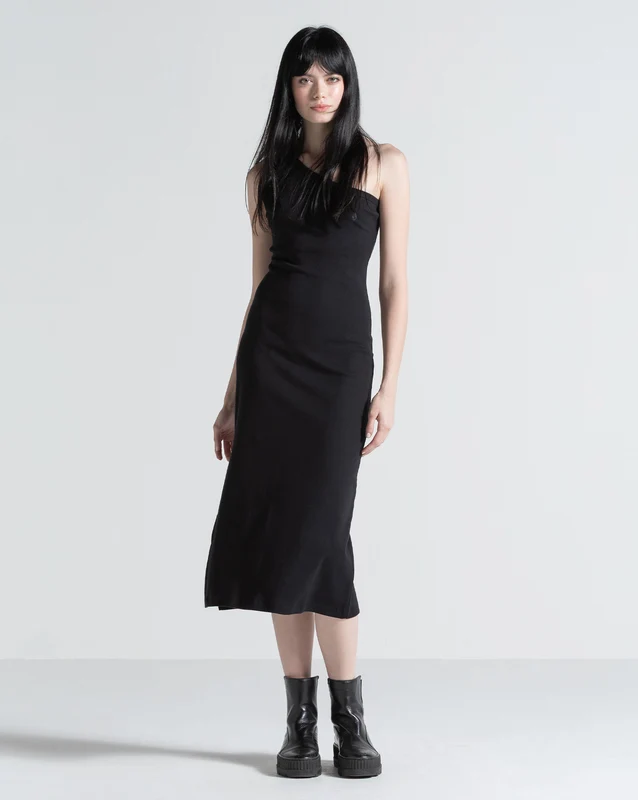 Vestido Volcom One Shoulder Preto GG / Preto