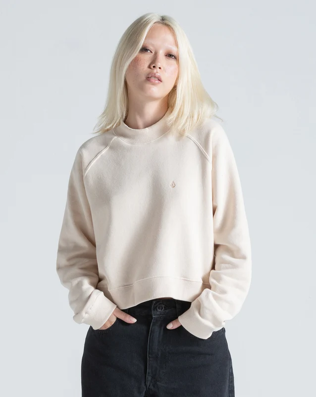 Moletom Careca Volcom Single Stone Off White P / Off White