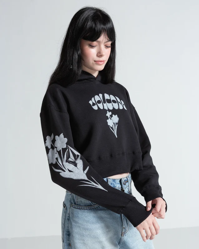 Moletom Canguru Fechado Volcom Mini Hoodie Preto M / Preto