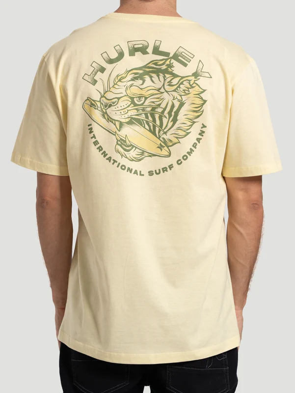 Camiseta Manga Curta Hurley Tiger Amarela M / AMARELO
