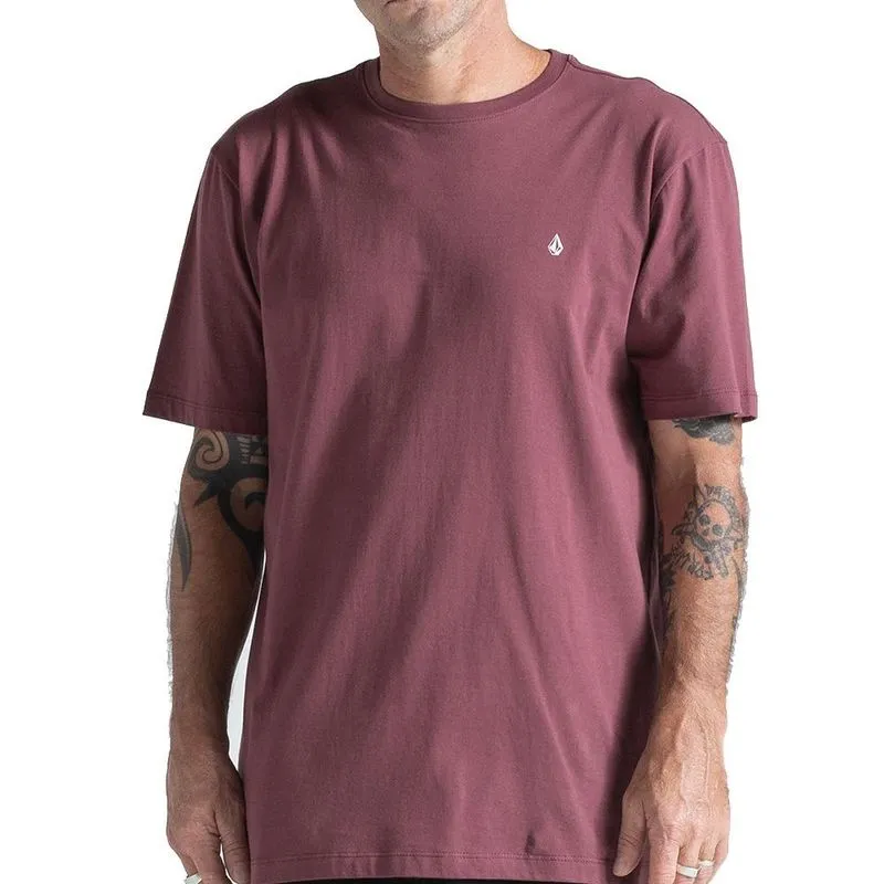 Camiseta Volcom Stone Blanks Oversize WT26 Masculina Bordô 4G / vermeho