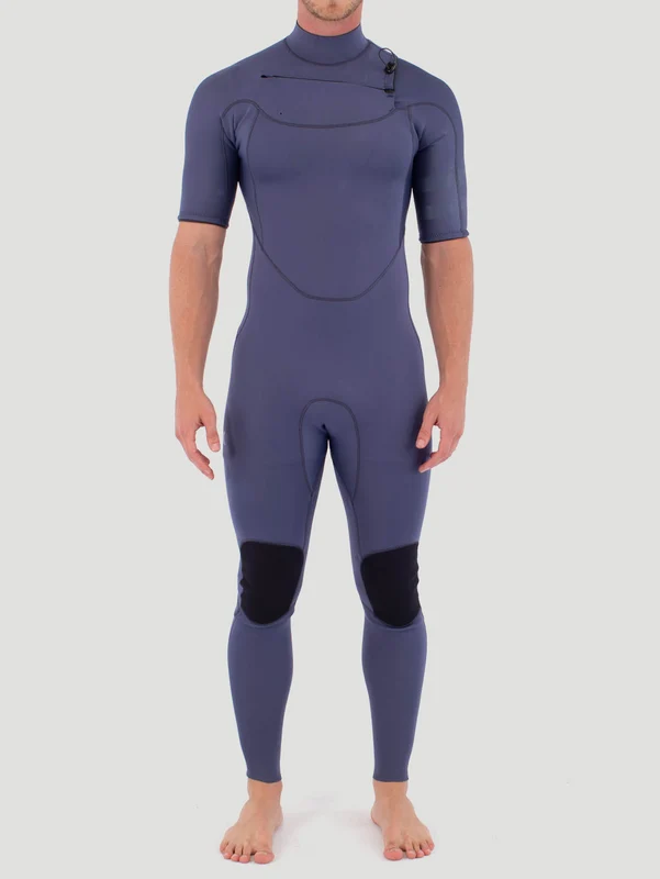 Long John Hurley Air 2/2mm Fullsuit Manga Curta Masculino Cinza Chumbo M / Cinza