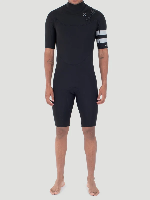 Short John Hurley Air 2/2mm Spring SS Preto GG / Preto