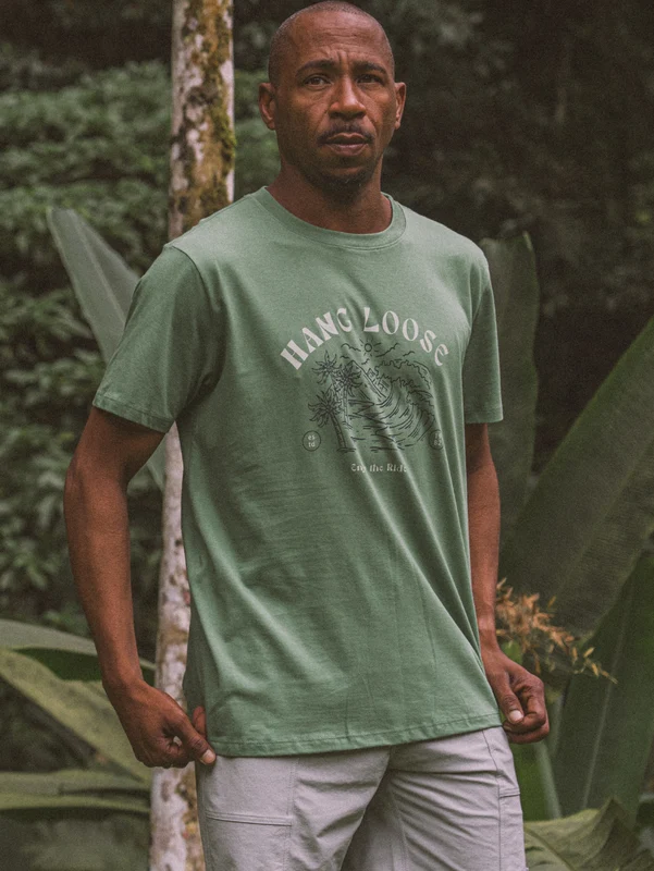 Camiseta Masculina Hang Loose Desert Verde M / VERDE