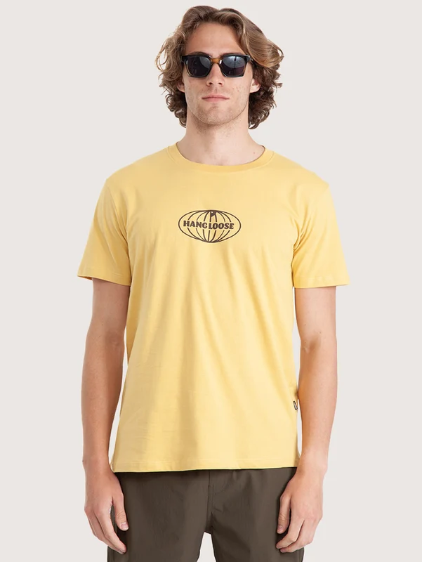 Camiseta Manga Curta Hang Loose Worldwide Amarela GG / Amarelo